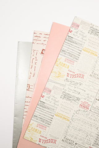 carta regalo vintage e perlage bianca, rosa e argento