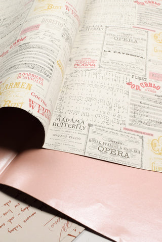 carta regalo vintage e perlage bianca e rosa