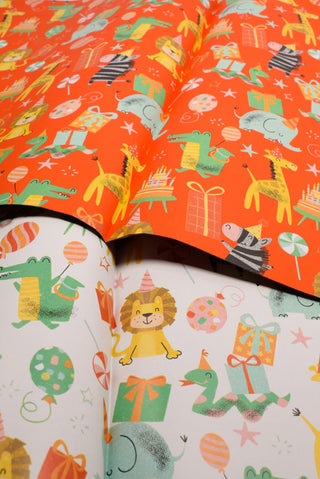 carta regalo set bimbi animali rossa e bianca