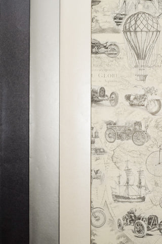 carta perlage nera, argento , beige e vintage