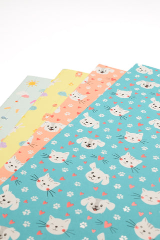 carta regalo bimbi e piccoli amici azzurra, gialla e rosa