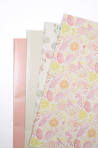 carta regalo perlage rosa e beige. Carta regalo fantasia floreale