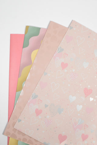 set carta da regalo san valentino rosa