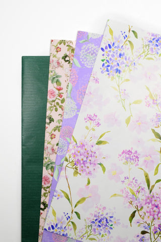 fogli carta regalo diverse fantasie floreali