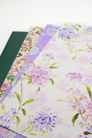 carta regalo san valentino con diverse fantasie, floreali e verde