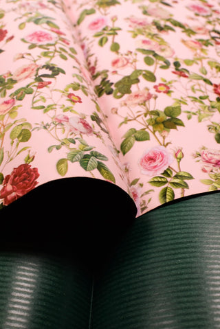 carta regalo floreale rosa e verde