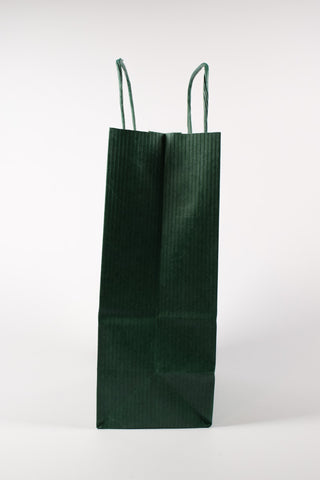 borsa allegra tinta unita verde scuro vista di taglio