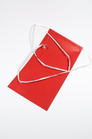 Rex Pack® Rosso - Sacchetto regalo con nastro rafia 20x35 - Set 4 pz