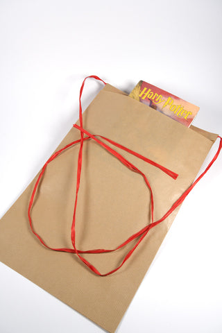 Rex Pack Avana 20x35 - Sacchetto regalo eco con nastro - Set 4 pz