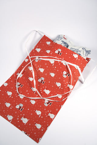 Rex Pack Natale Santa 26x40 - Sacchetto Regalo Rosso Veloce - Set 4 pz