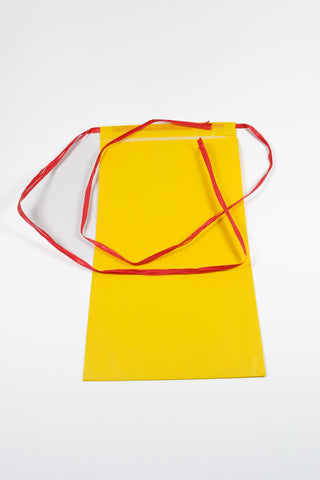 Rex Pack® giallo con nastro rafia rosso 36x50 cm - Set 4 pz