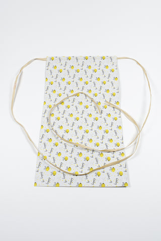 Rex Pack® EcoCarta api "be happy" con rafia 36x50 cm - Set 4 pz