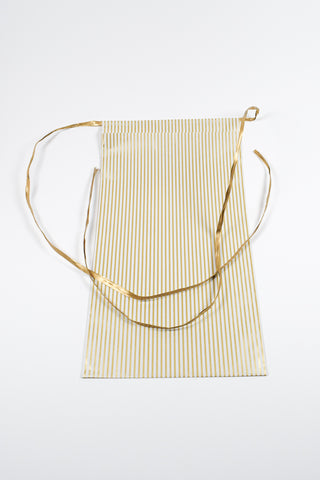 Rex Pack® oro righe sacchetto regalo con nastro rafia 36x50 - Set 4 pz