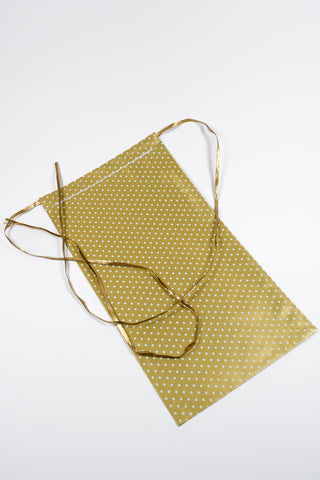 Rex Pack® Ecocarta Graphic Pois Oro sacchetto regalo 26x40 - Set 4 pz