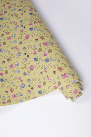 Rotoli Carta Regalo Fiori cm 70x200 - 100 % riciclata - Set 6 pz