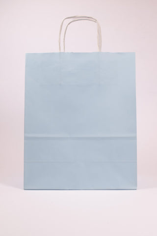 Borse Regalo Carta Azzurro Pastello 36x12x41 - Set 5 pz