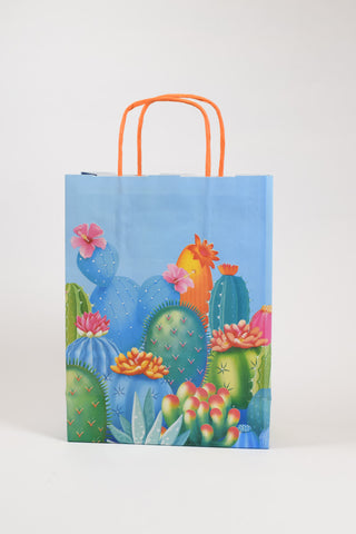 Borse Regalo Cactus tropicale 16x8x21 - Set 5 pz