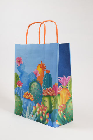 Borse Regalo Cactus tropicale 26x12x36 - Set 5 pz