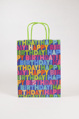 Borsa Regalo Happy Birthday 16x8x21 cm - Set 5 pz