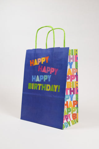Borsa Regalo Happy Birthday 26x12x36 cm - Set 5 pz