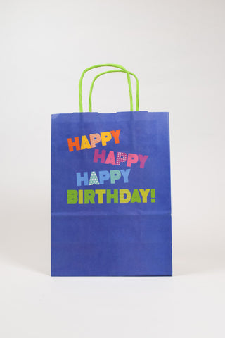 Borsa Regalo Happy Birthday 26x12x36 cm - Set 5 pz