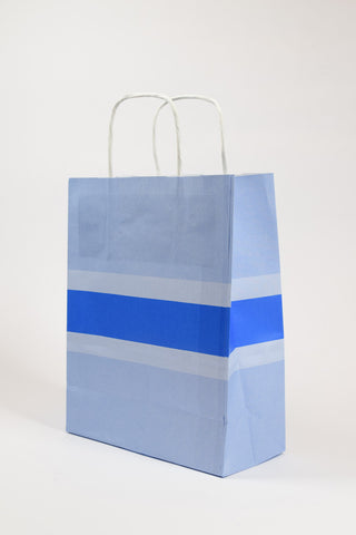 Borsa Regalo Carta Bicolor Blu 26x12x36 cm - Set 5 pz