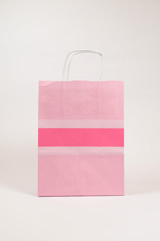 Borsa Regalo Carta Bicolor Rosa 26x12x36 cm - Set 5 pz