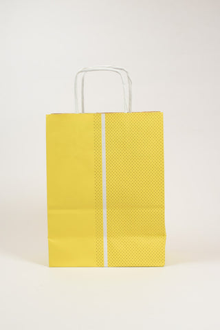 Borse Regalo Carta Giallo Millepunti Oro 16x8x21 - Set 5 pz