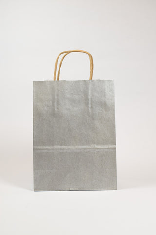 Borse Regalo Carta Argento Elegante 36x12x41 - Set 5 pz