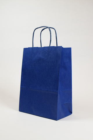 Borse Regalo Carta Blu Intenso 16x8x21 - Set 5 pz