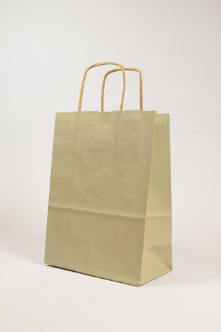 Borse Regalo Carta Tortora Elegante 26x12x36 - Set 5 pz