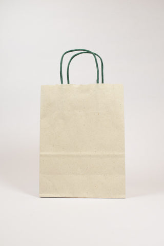 Borse Regalo Carta Erba Naturale 100% 16x8x21 - Set 5 pz